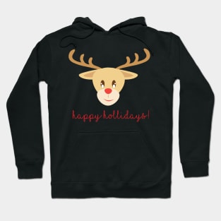 Reindeer. Happy Holidays Hoodie